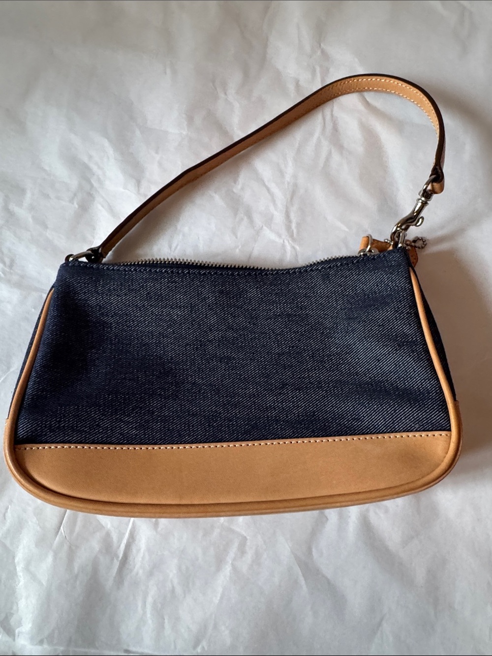 Coach - Mini Denim & Leather Handbag - Vintage Never Used